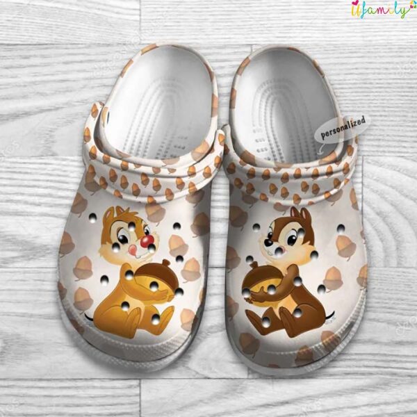 Chip And Dale Hazelnut Pattern Disney Graphic Cartoon Crocs