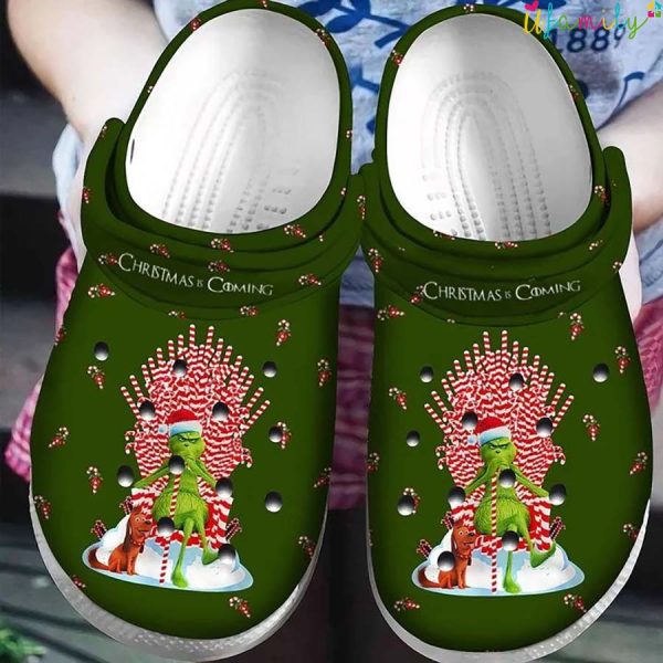 Christmas Is Coming Grinch Crocs