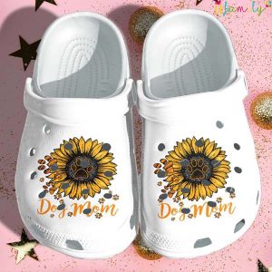 Dog Mom Sunflower Dog Lover Mothers Day Crocs