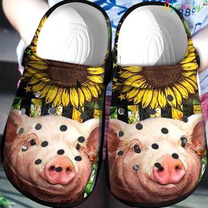 Girl Love Pig Sunflower Crocs