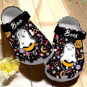 Boo Bees Pattern Crocs Halloween