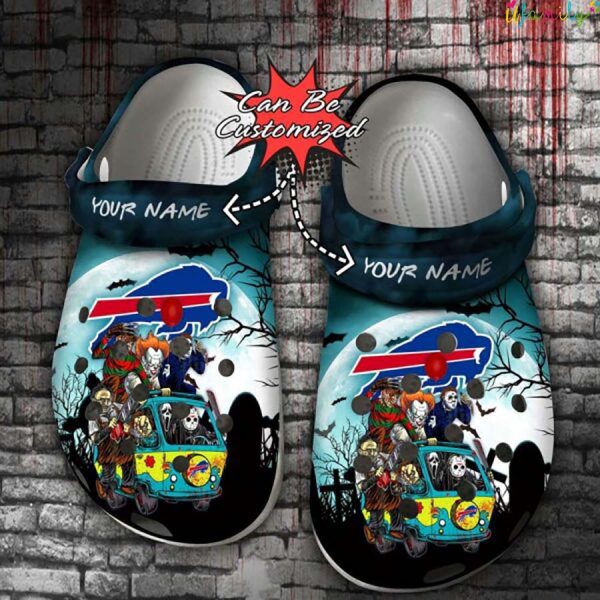 Personalized Buffalo Bills Horror Friends Crocs Halloween