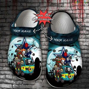 Personalized Dallas Cowboys Horror Friends Crocs Halloween