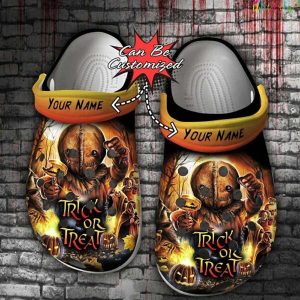 Personalized Horror Movie Scary Pumpkin Crocs Halloween