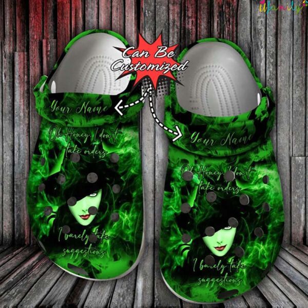 Personalized Best Witch Green Smoke Crocs Halloween