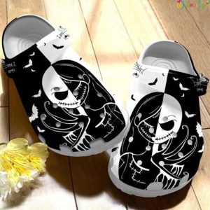 Half Face Sally And Jack Crocs Halloween