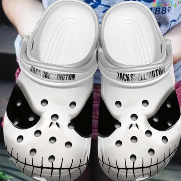 Jack Skellington Face Crocs Halloween