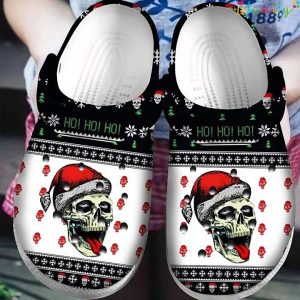 Hohoho Skull Ugly Pattern Christmas Crocs