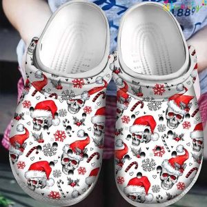 Santa Skull Christmas Pattern Crocs