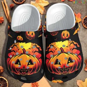 Scary Pumpkin Dark Night Crocs Halloween