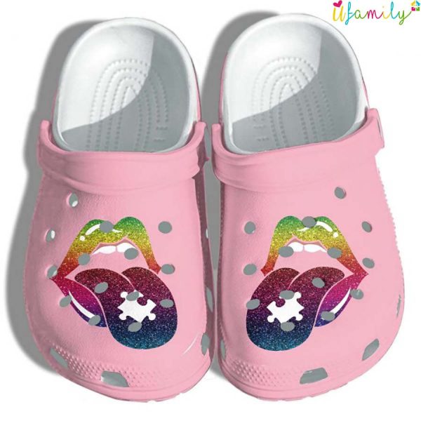 Sexy Lips Puzzle Piece Crocs