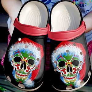 Sugar Skull Winter Christmas Crocs