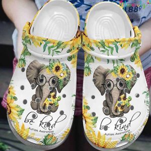 Sunflower Baby Elephant Be Kind Puzzle Pieces Crocs