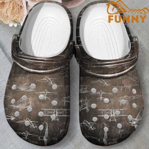 Airplane Pattern Print Crocs 2