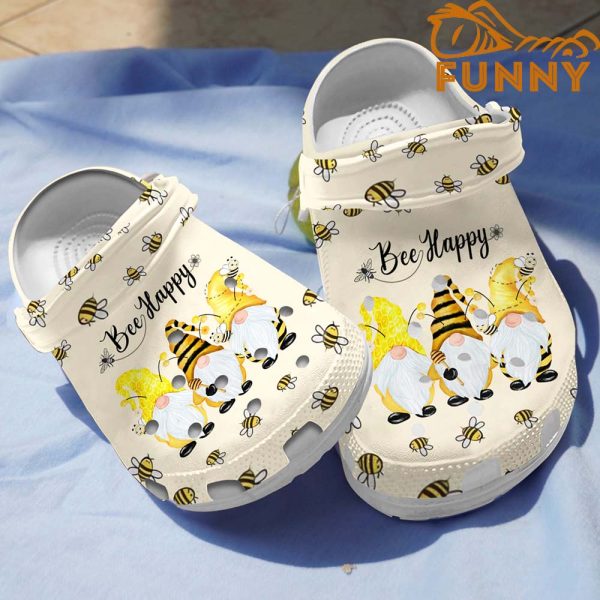 Bee Happy Gnomes Crocs