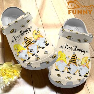 Bee Happy Gnomes Crocs 3