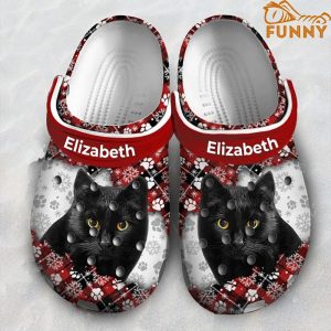 Black Cat Christmas Crocs