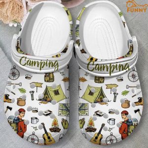 Camp Equipment White Crocs Classic Clog Shoes