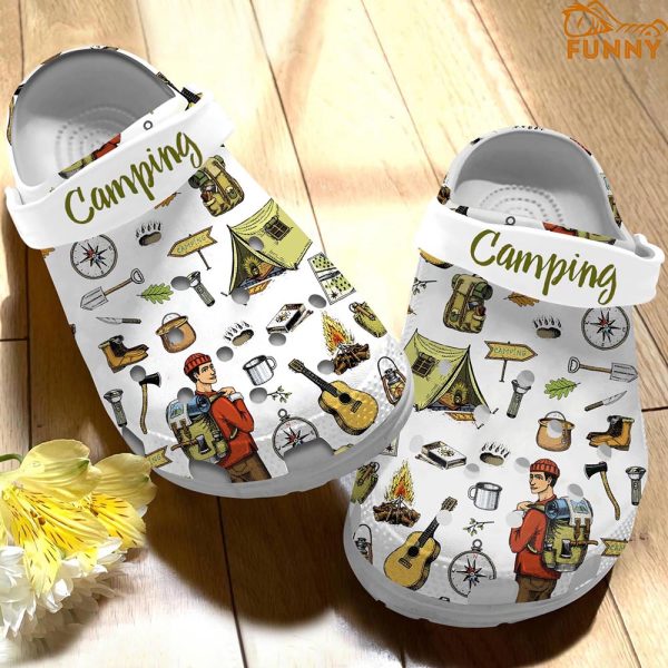 Camp Equipment White Crocs Classic Clog Shoes