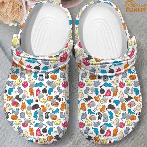 Cat Colorful Crocs Classic Clog Shoes 4