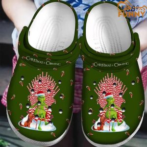 Christmas Is Coming Grinch Green Crocs