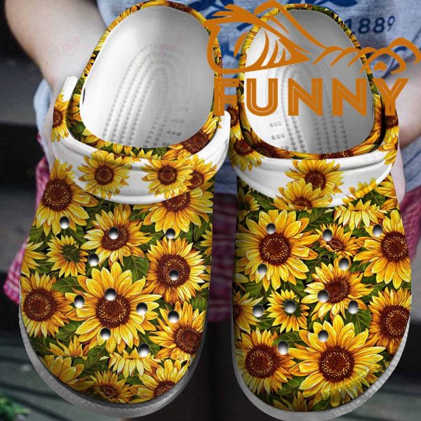 Crocs With Sunflowers