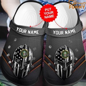 Custom US Army America Helmet Veteran Crocs