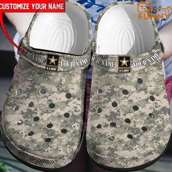 Custom US Army Camo Veteran Crocs