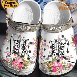 Customized Army Mom Boots Veteran Crocs