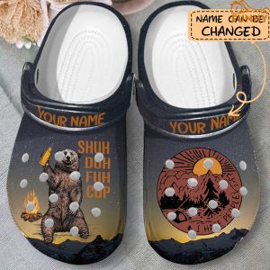 Customized Bear Crocs I Hate People 3