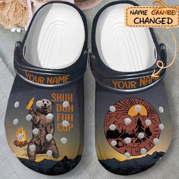 Customized Bear Crocs I Hate People