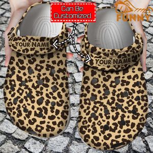 Customized Cheetah Crocs With Fur 1