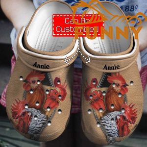 Customized Chicken Crocs On Zipper Classic Clog