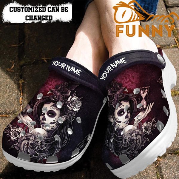 Customized Crimson Sugar Skull Crocs