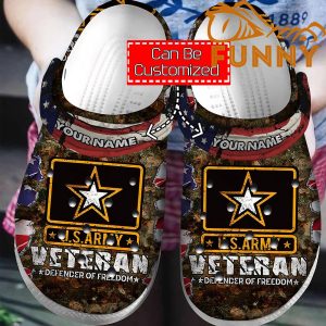 Customized Defender of Freedom Veteran Crocs