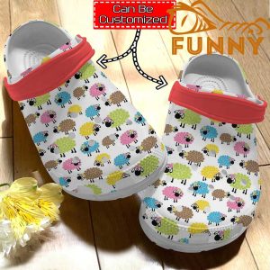 Customized Farmer Lovely Sheeps Pattern Crocs Classic Clog