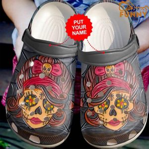 Customized Lady Skull Crocs