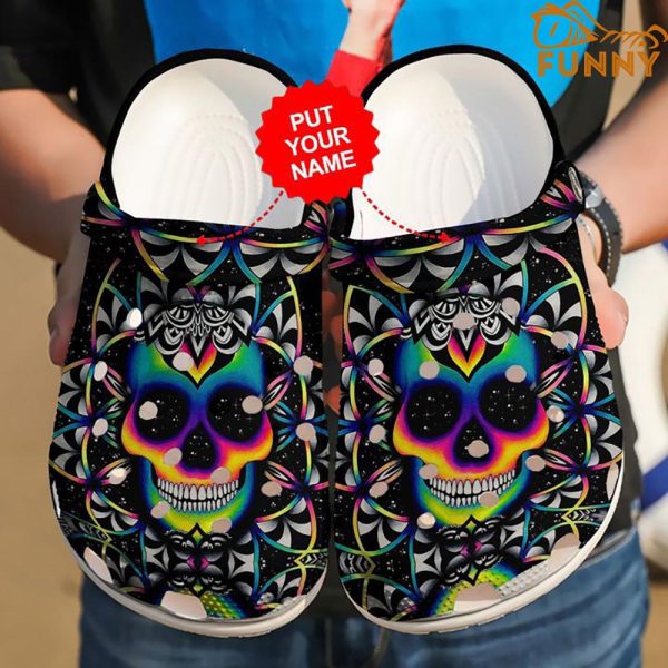 Customized Skull Neon Crocs