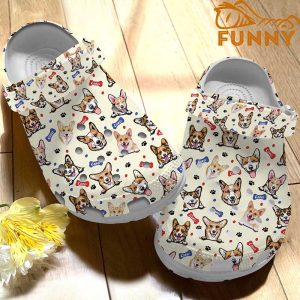 Customized Welsh Corgi Pattern Crocs Classic Clog 2