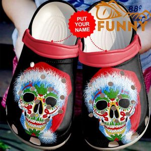 Customized Winter Christmas Skull Crocs