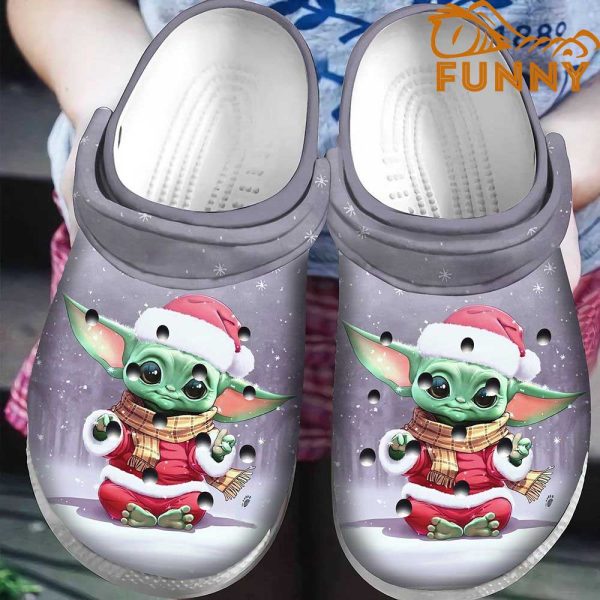 Cute Baby Yoda Christmas Crocs