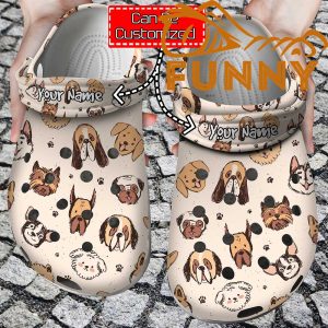 Cute Dog Breeds Pattern Crocs Classic Clog 1