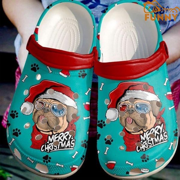 Dog Puppy Pug Chirstmas Crocs