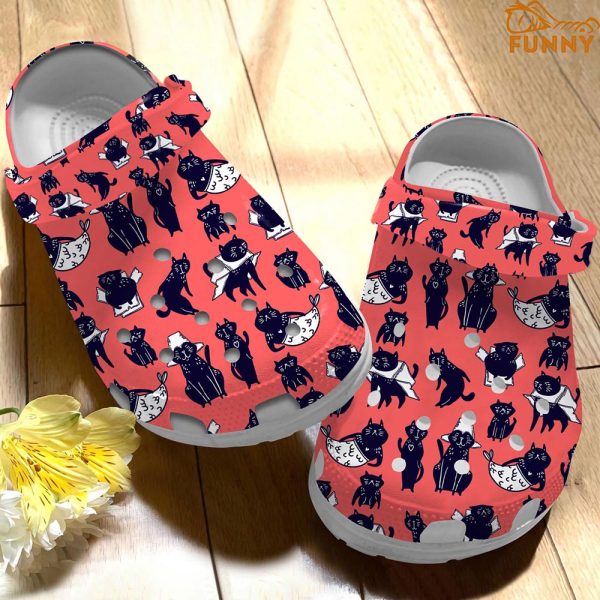 Funny Cats Red Crocs Crocband Shoes