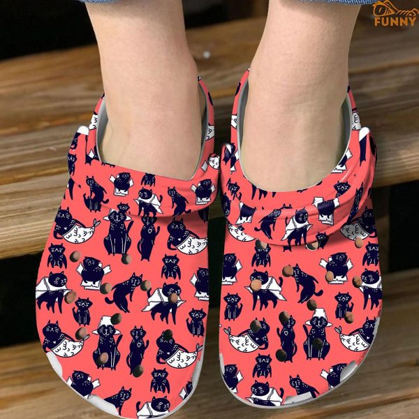 Funny Cats Red Crocs Crocband Shoes