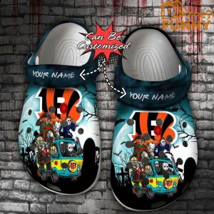 Personalized Cincinnati Bengals Crocs Halloween