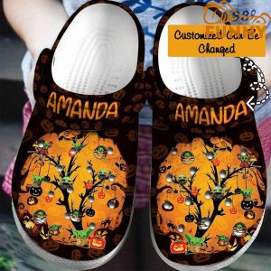 Personalized Baby Yoda Tree Crocs Halloween