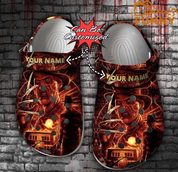 Personalized Horror Character Freddy Crocs Halloween