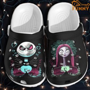 Jack And Sally Nightmare Before Black Crocs