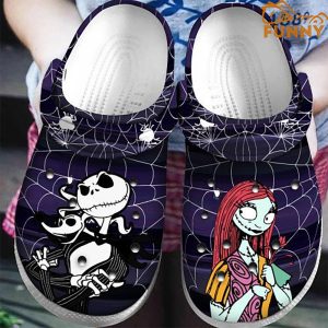 Jack And Sally Spiderweb Nightmare Before Christmas Crocs